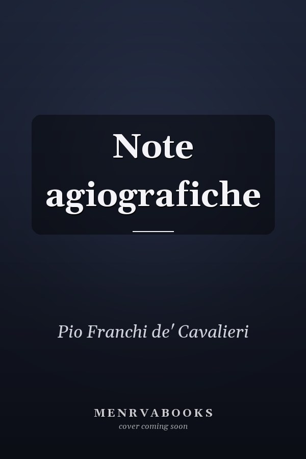 Note agiografiche