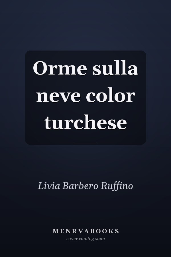 Orme sulla neve color turchese
