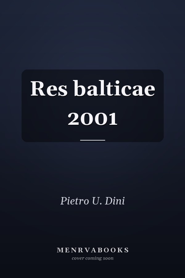 Res balticae 2001