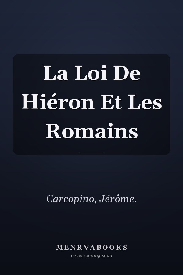 La Loi De Hiéron Et Les Romains