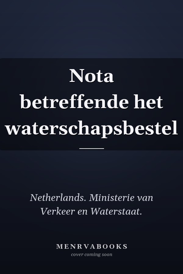 Nota betreffende het waterschapsbestel