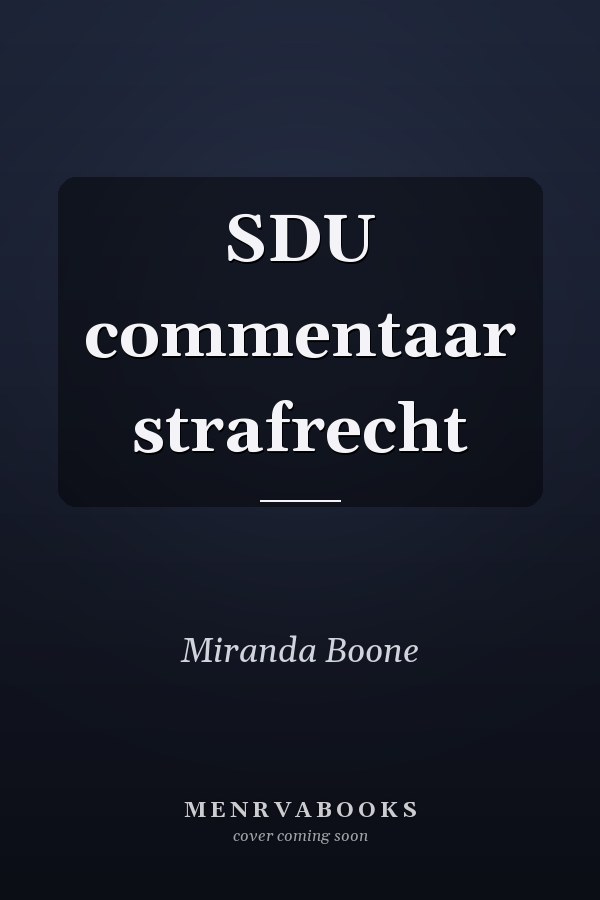 SDU commentaar strafrecht