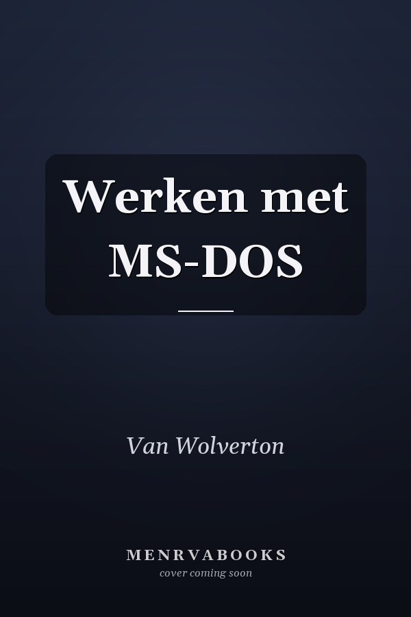 Werken met MS-DOS