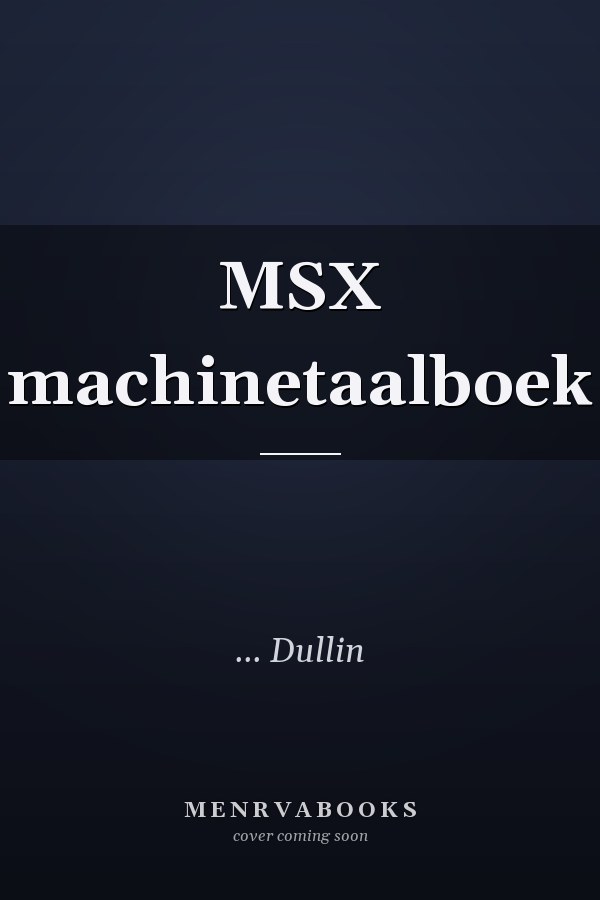MSX machinetaalboek