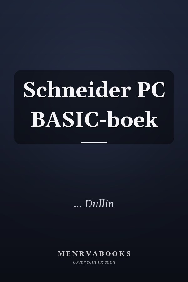 Schneider PC BASIC-boek