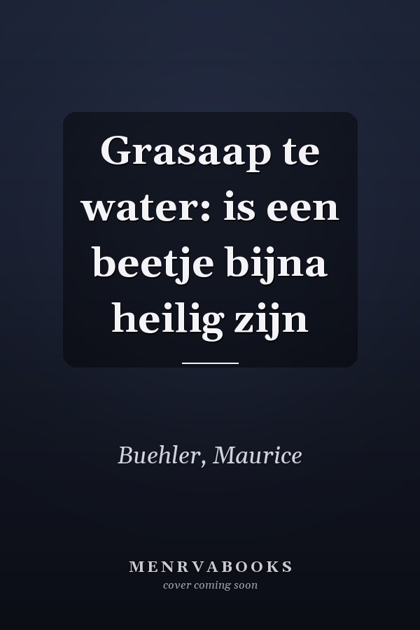 Grasaap te water: is een beetje bijna heilig zijn