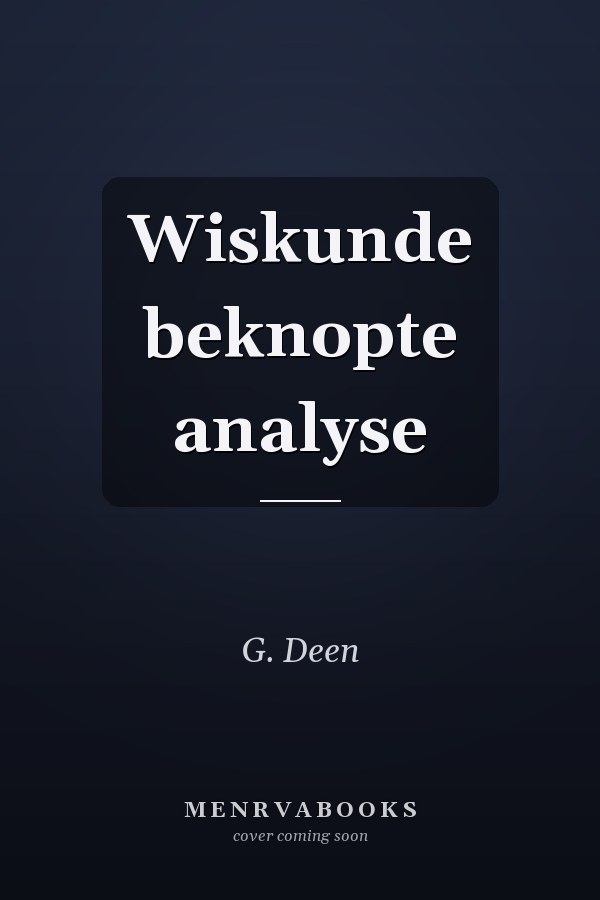 Wiskunde beknopte analyse
