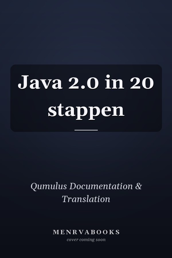 Java 2.0 in 20 stappen
