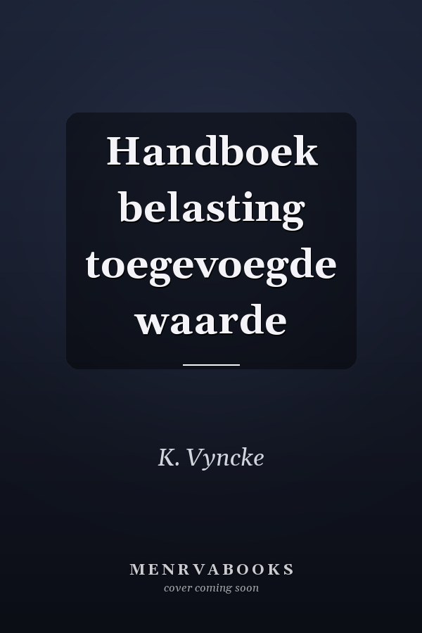Handboek belasting toegevoegde waarde