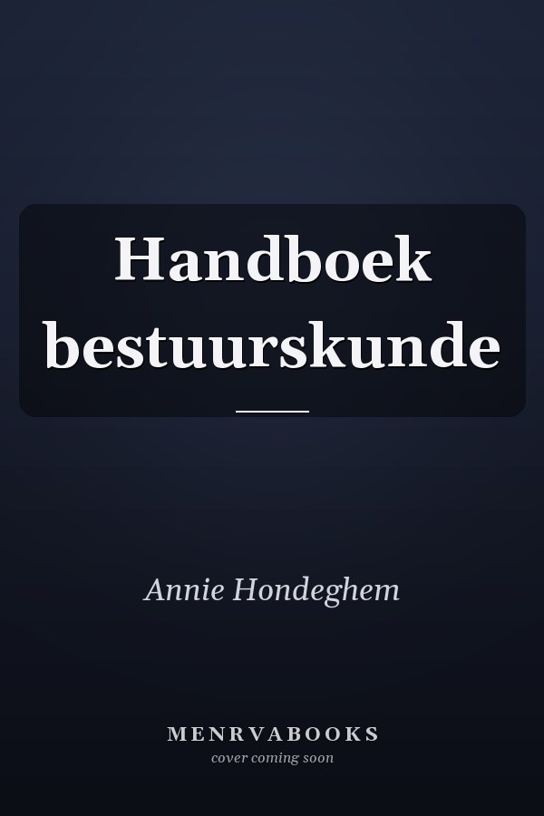 Handboek bestuurskunde