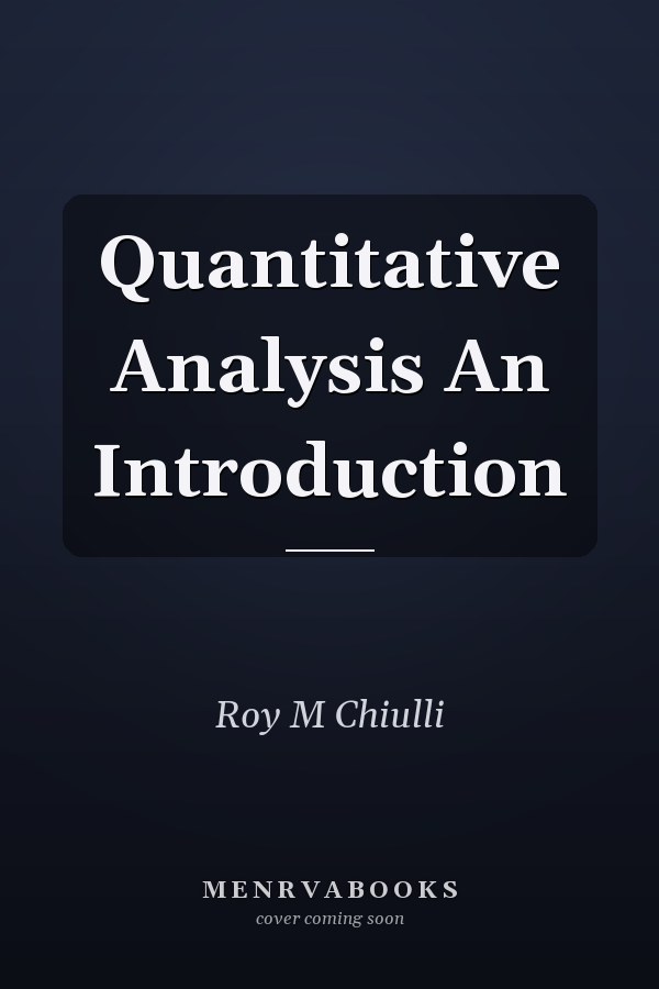 Quantitative Analysis An Introduction