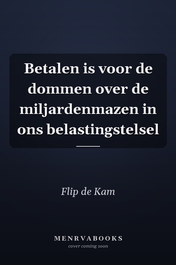 Betalen is voor de dommen over de miljardenmazen in ons belastingstelsel