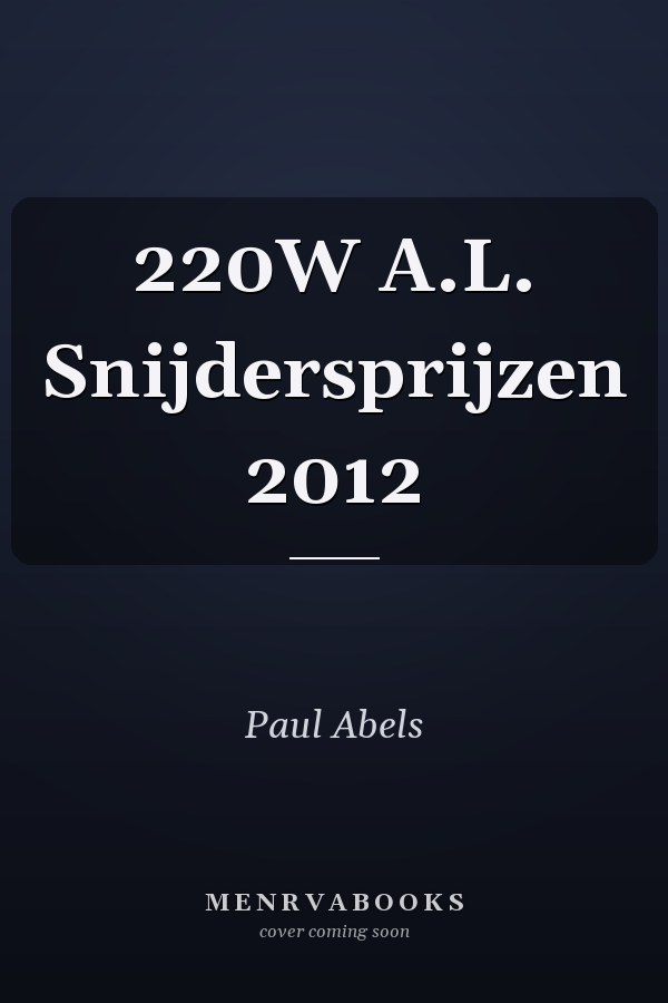 220W A.L. Snijdersprijzen 2012