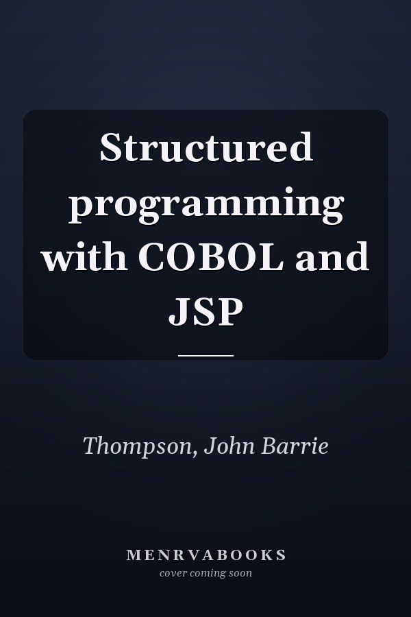 Structured programming with COBOL and JSP