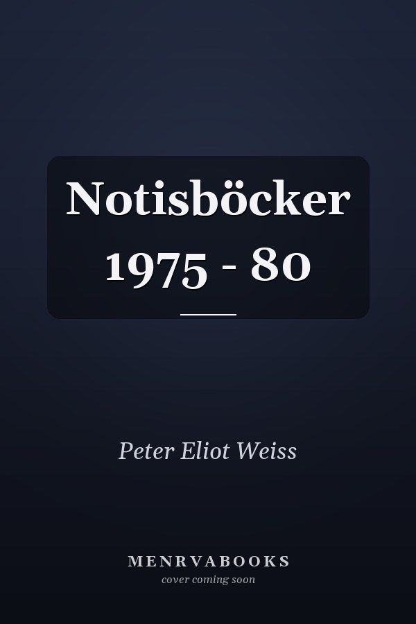 Notisböcker 1975 - 80