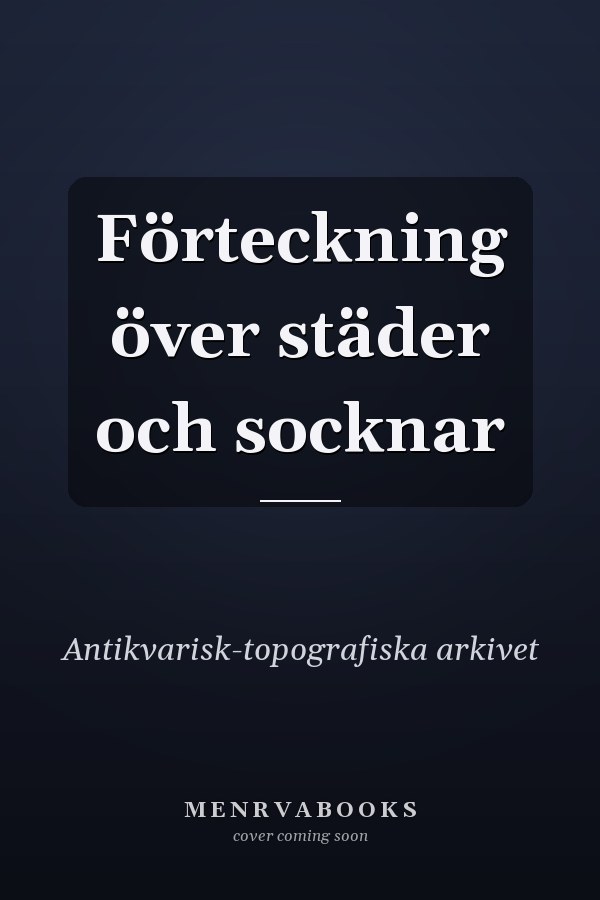 Förteckning över städer och socknar