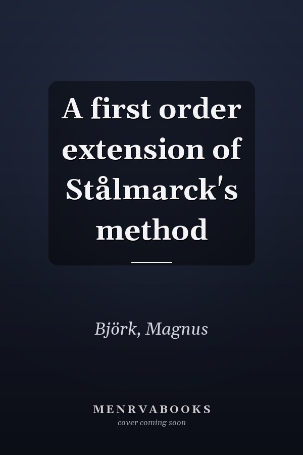 A first order extension of Stålmarck's method