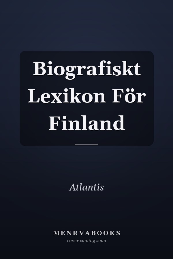 Biografiskt Lexikon För Finland