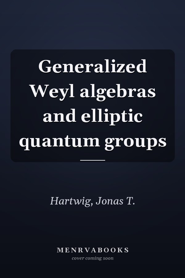 Generalized Weyl algebras and elliptic quantum groups
