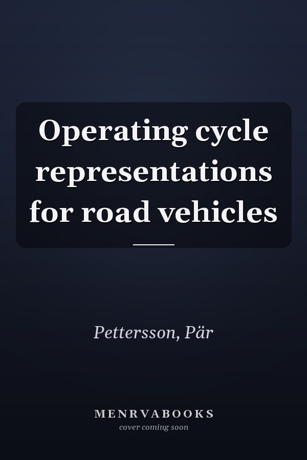 Operating cycle representations for road vehicles