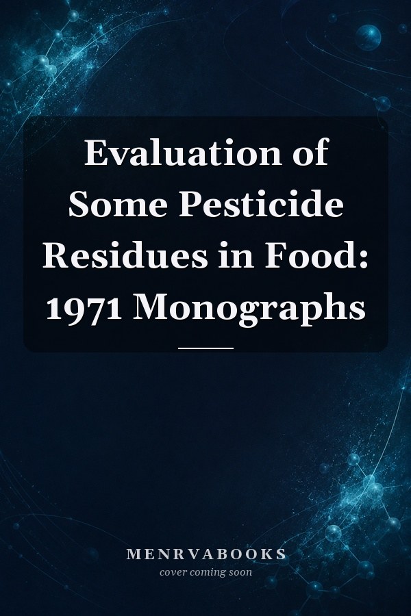Evaluation of Some Pesticide Residues in Food: 1971 Monographs