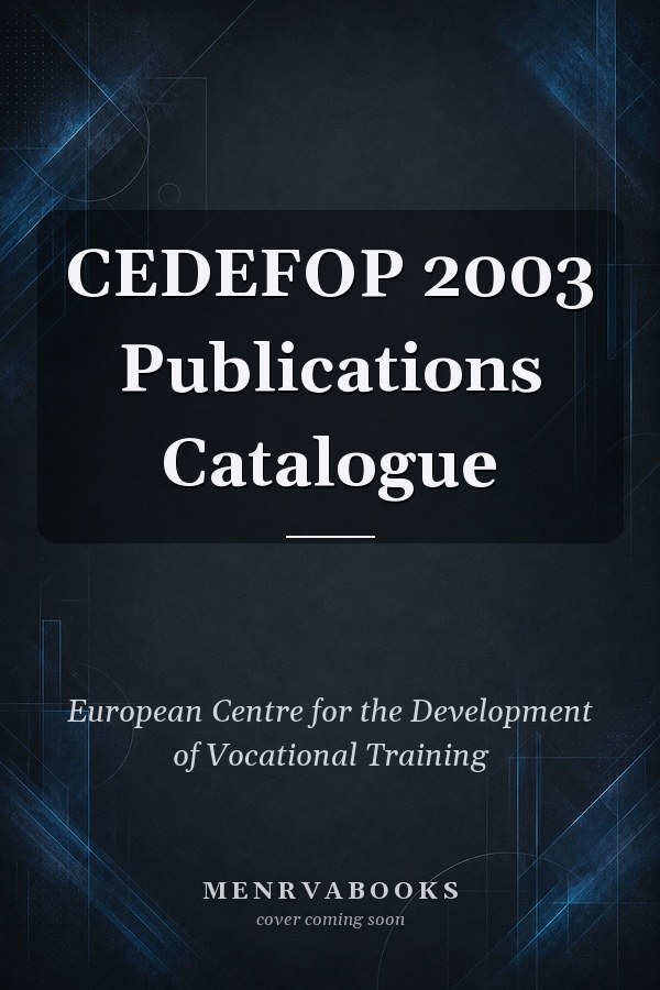 CEDEFOP 2003 Publications Catalogue