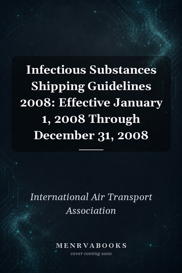 Infectious Substances Shipping Guidelines 2008: Effective January 1, 2008 Through December 31, 2008
