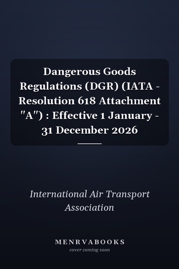 Dangerous Goods Regulations (DGR) (IATA - Resolution 618 Attachment "A") : Effective 1 January - 31 December 2026