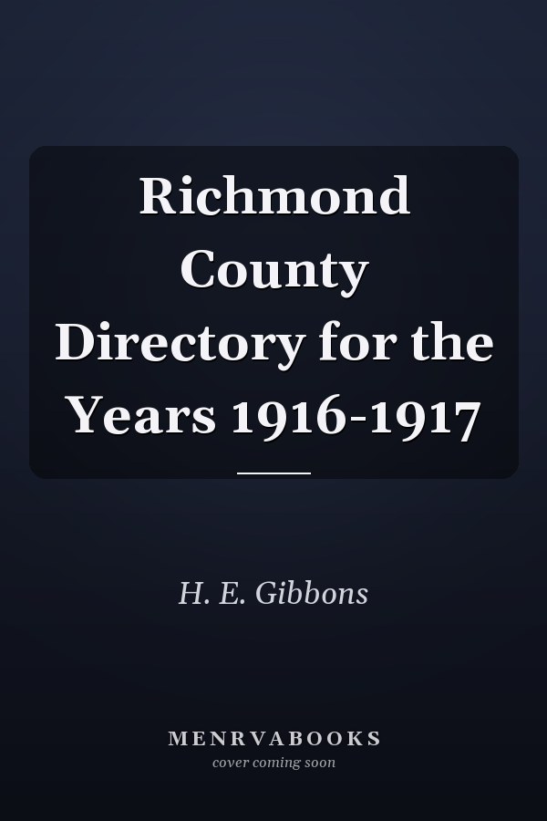 Richmond County Directory for the Years 1916-1917