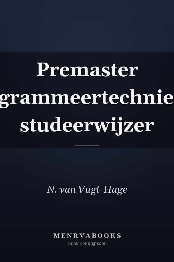 Premaster programmeertechnieken studeerwijzer