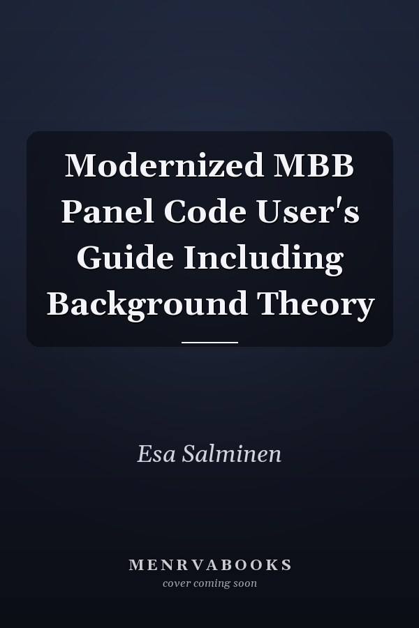 Modernized MBB Panel Code User's Guide Including Background Theory