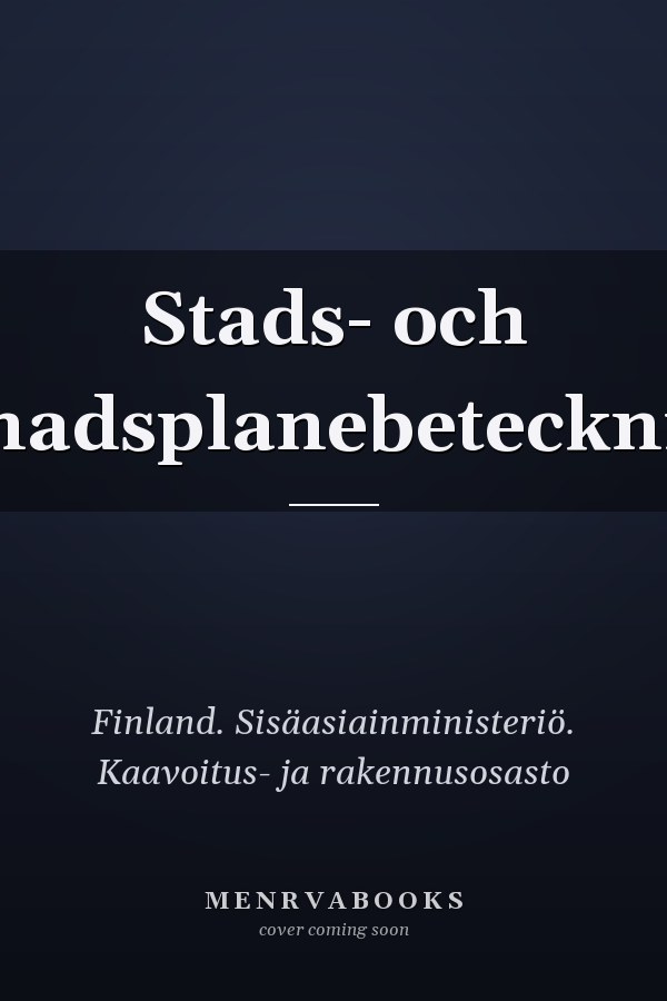 Stads- och byggnadsplanebeteckningar