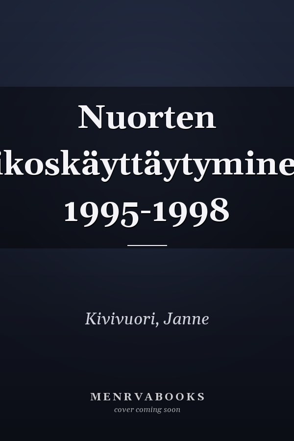 Nuorten rikoskäyttäytyminen 1995-1998