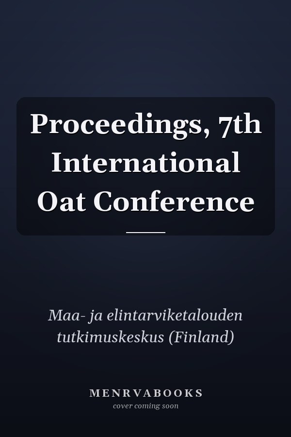 Proceedings, 7th International Oat Conference