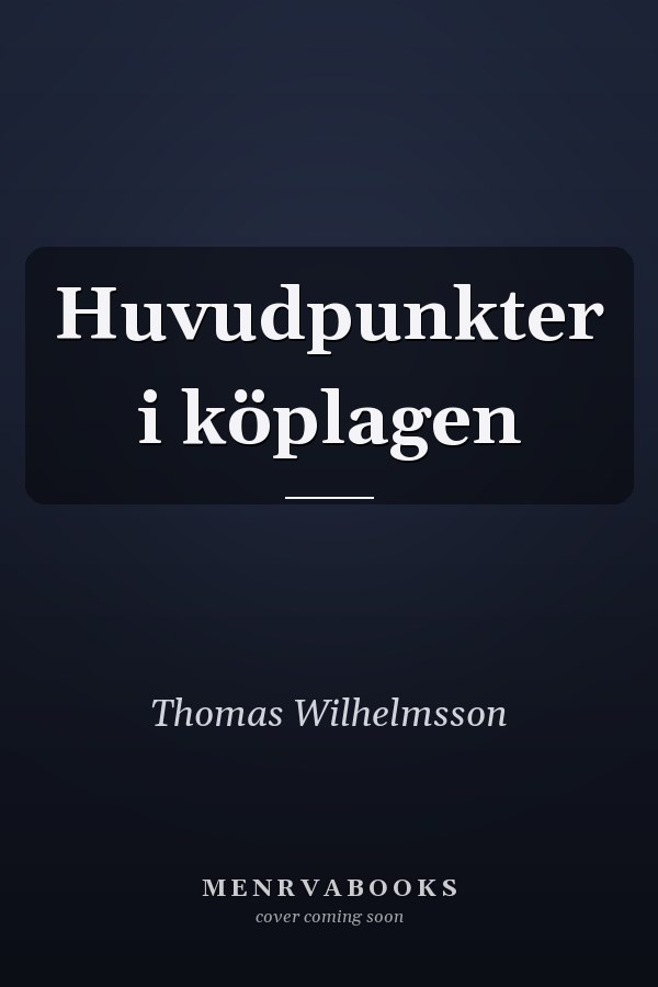 Huvudpunkter i köplagen