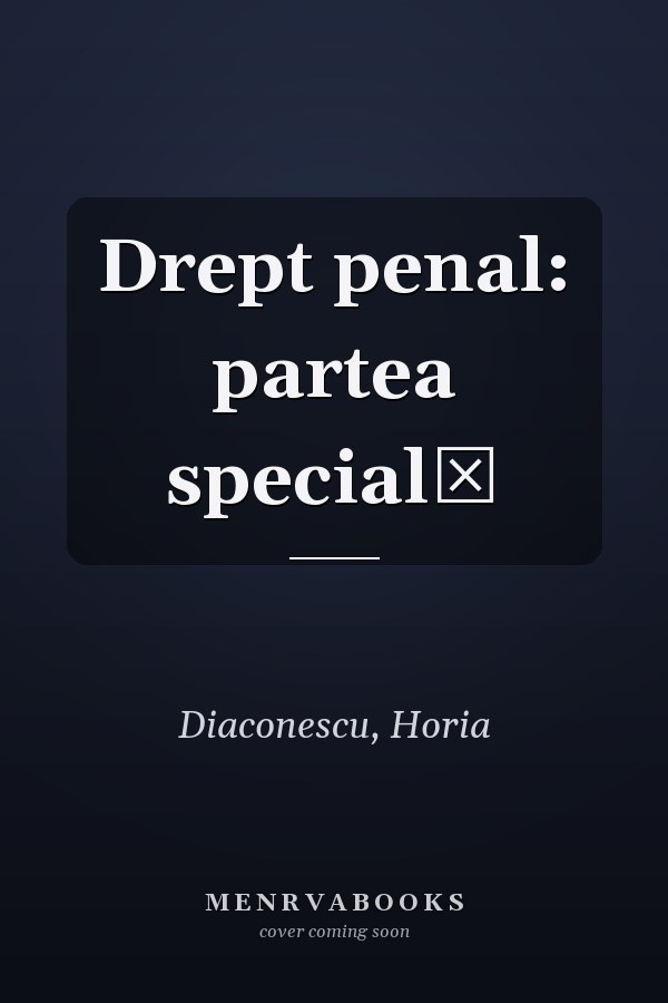 Drept penal: partea specială