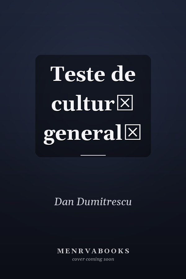 Teste de cultură generală
