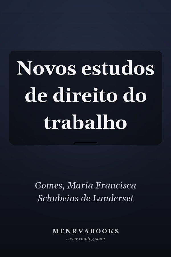 Novos estudos de direito do trabalho