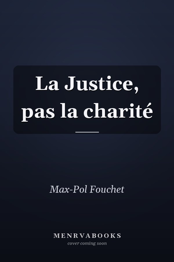 La Justice, pas la charité