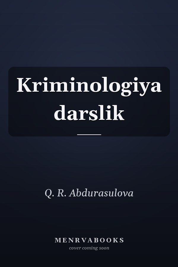 Kriminologiya darslik