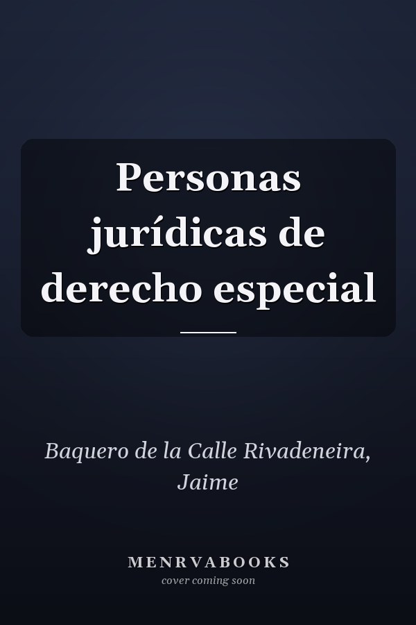 Personas jurídicas de derecho especial