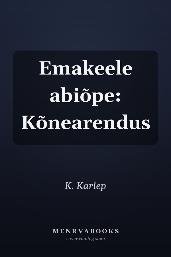 Emakeele abiõpe: Kõnearendus