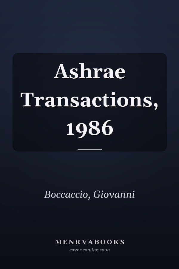 Ashrae Transactions, 1986