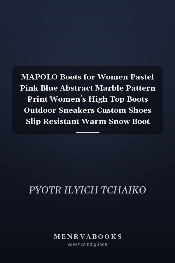 MAPOLO Boots for Women Pastel Pink Blue Abstract Marble Pattern Print Women's High Top Boots Outdoor Sneakers Custom Shoes Slip Resistant Warm Snow Boot