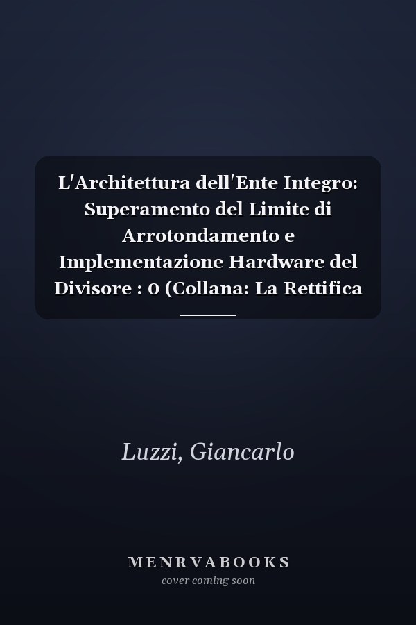 L'Architettura dell'Ente Integro: Superamento del Limite di Arrotondamento e Implementazione Hardware del Divisore : 0 (Collana: La Rettifica dello Zero) (Italian Edition)