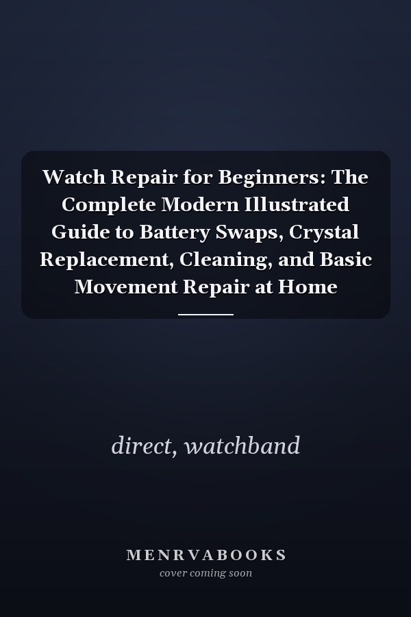 Watch Repair for Beginners: The Complete Modern Illustrated Guide to Battery Swaps, Crystal Replacement, Cleaning, and Basic Movement Repair at Home