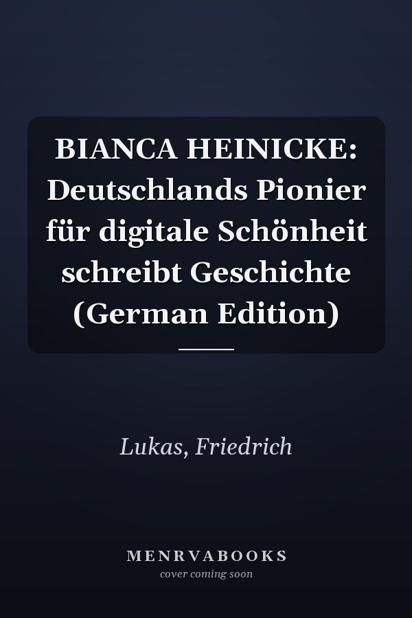 BIANCA HEINICKE: Deutschlands Pionier für digitale Schönheit schreibt Geschichte (German Edition)