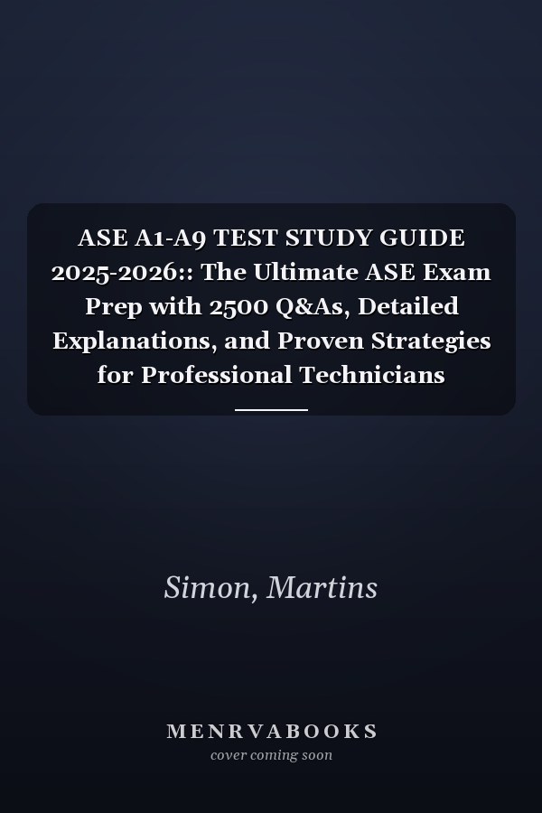 ASE A1-A9 TEST STUDY GUIDE 2025-2026:: The Ultimate ASE Exam Prep with 2500 Q&As, Detailed Explanations, and Proven Strategies for Professional Technicians