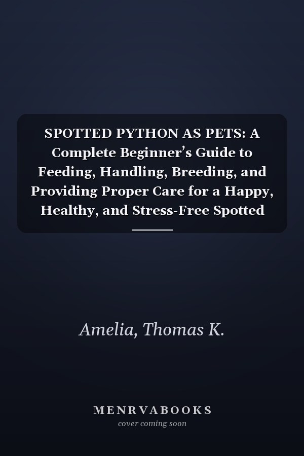 SPOTTED PYTHON AS PETS: A Complete Beginner’s Guide to Feeding, Handling, Breeding, and Providing Proper Care for a Happy, Healthy, and Stress-Free Spotted Python