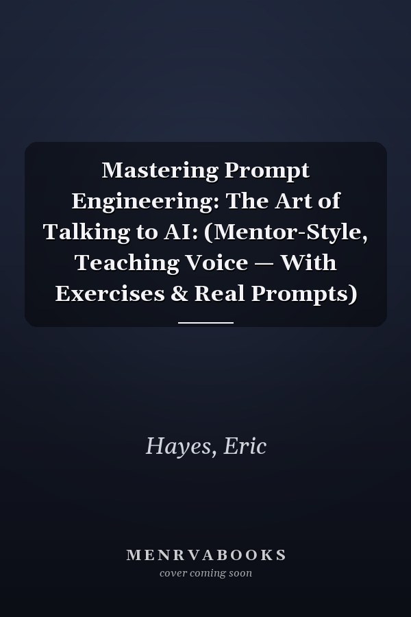 Mastering Prompt Engineering: The Art of Talking to AI: (Mentor-Style, Teaching Voice — With Exercises & Real Prompts)